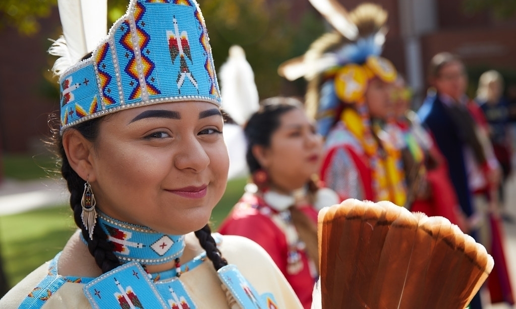 Student at Indigenous Peoples Day Event