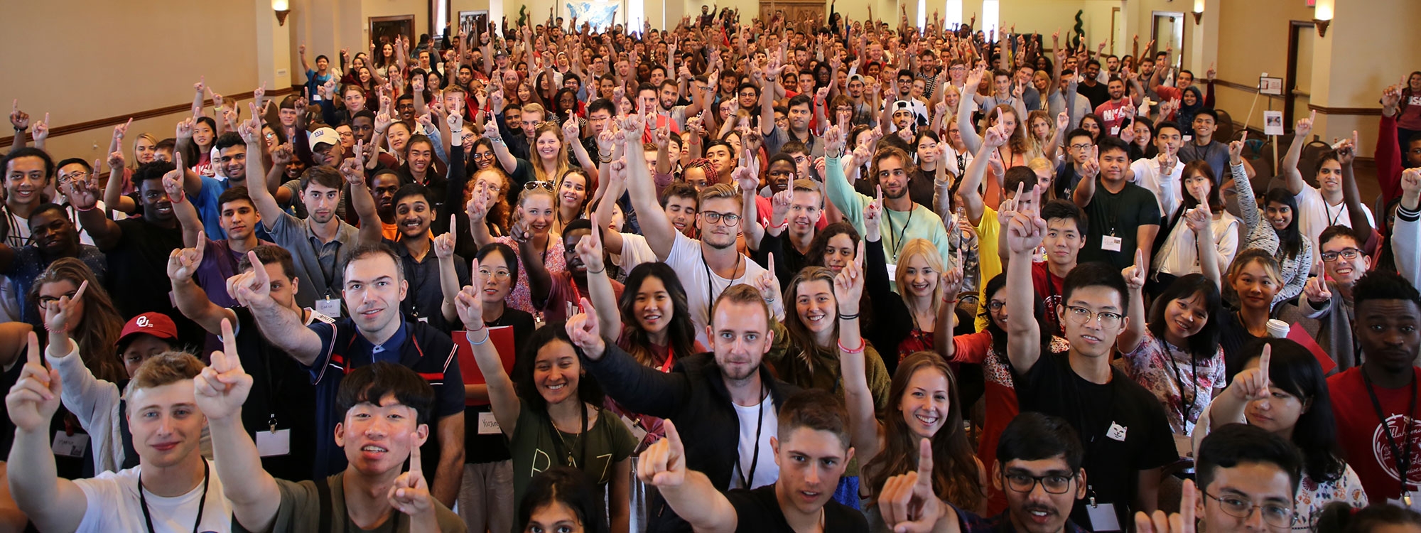 international students at OU gathered for a photo