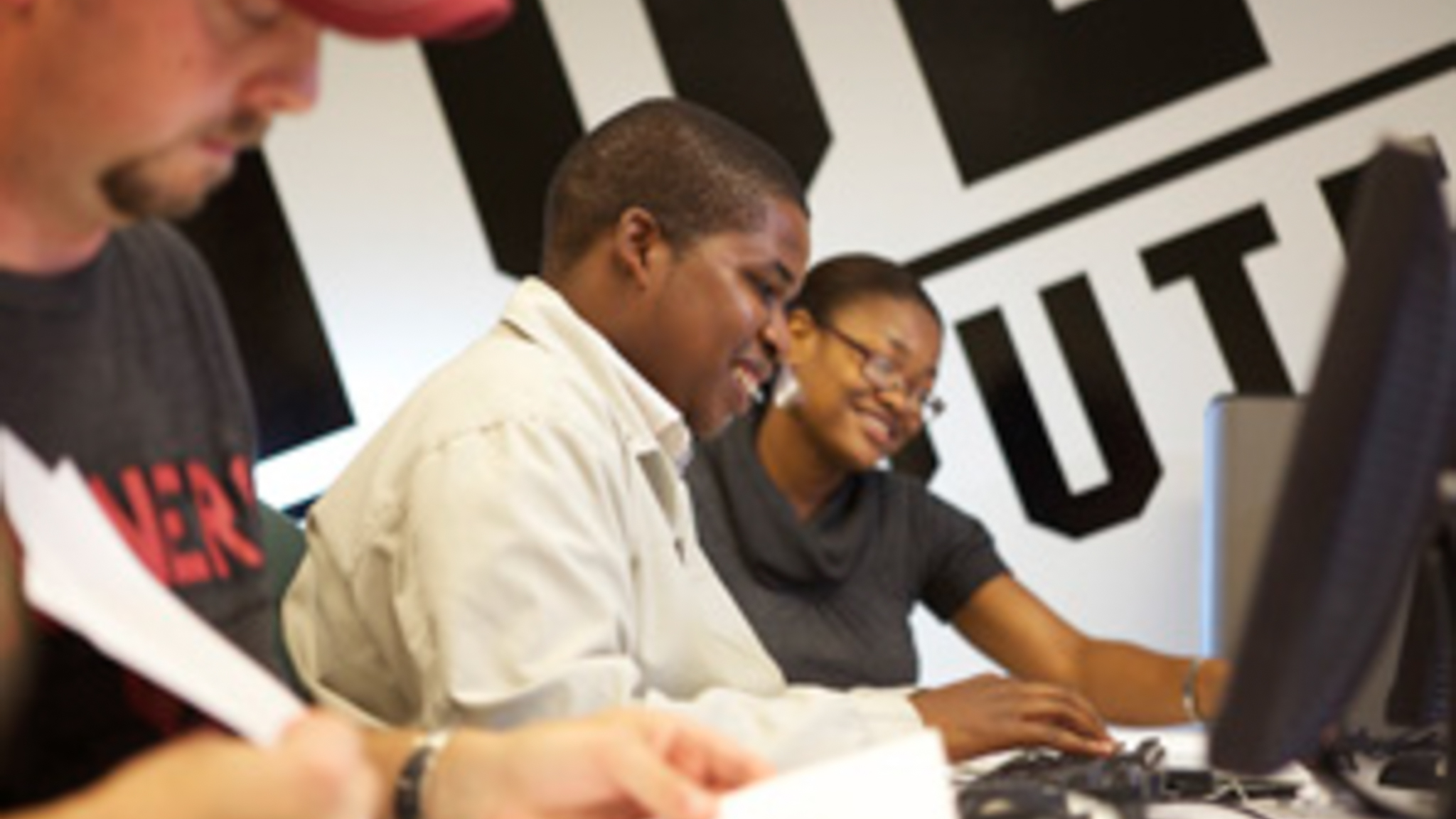 Students in campus computer lab