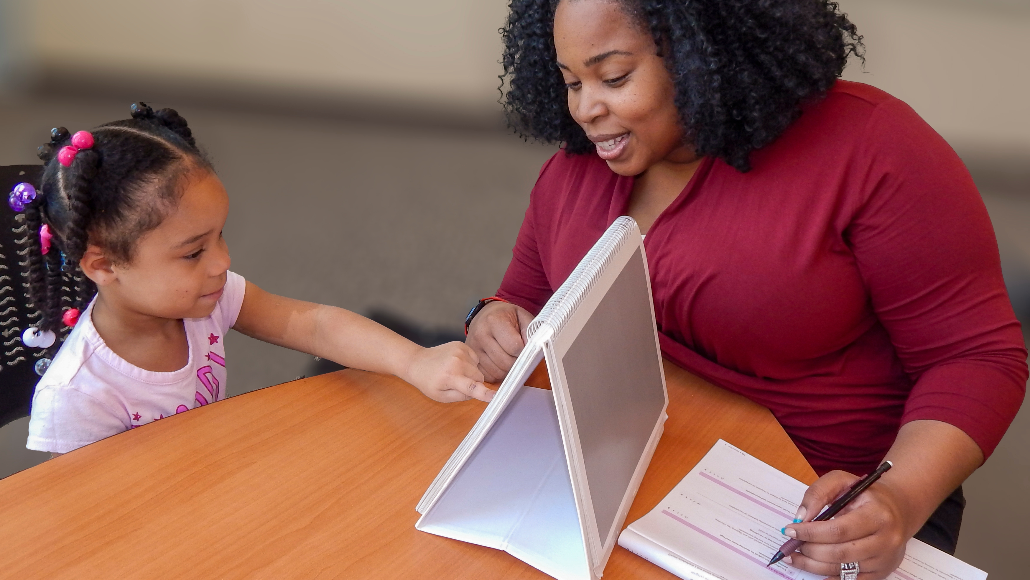 ECEI student interacting with child