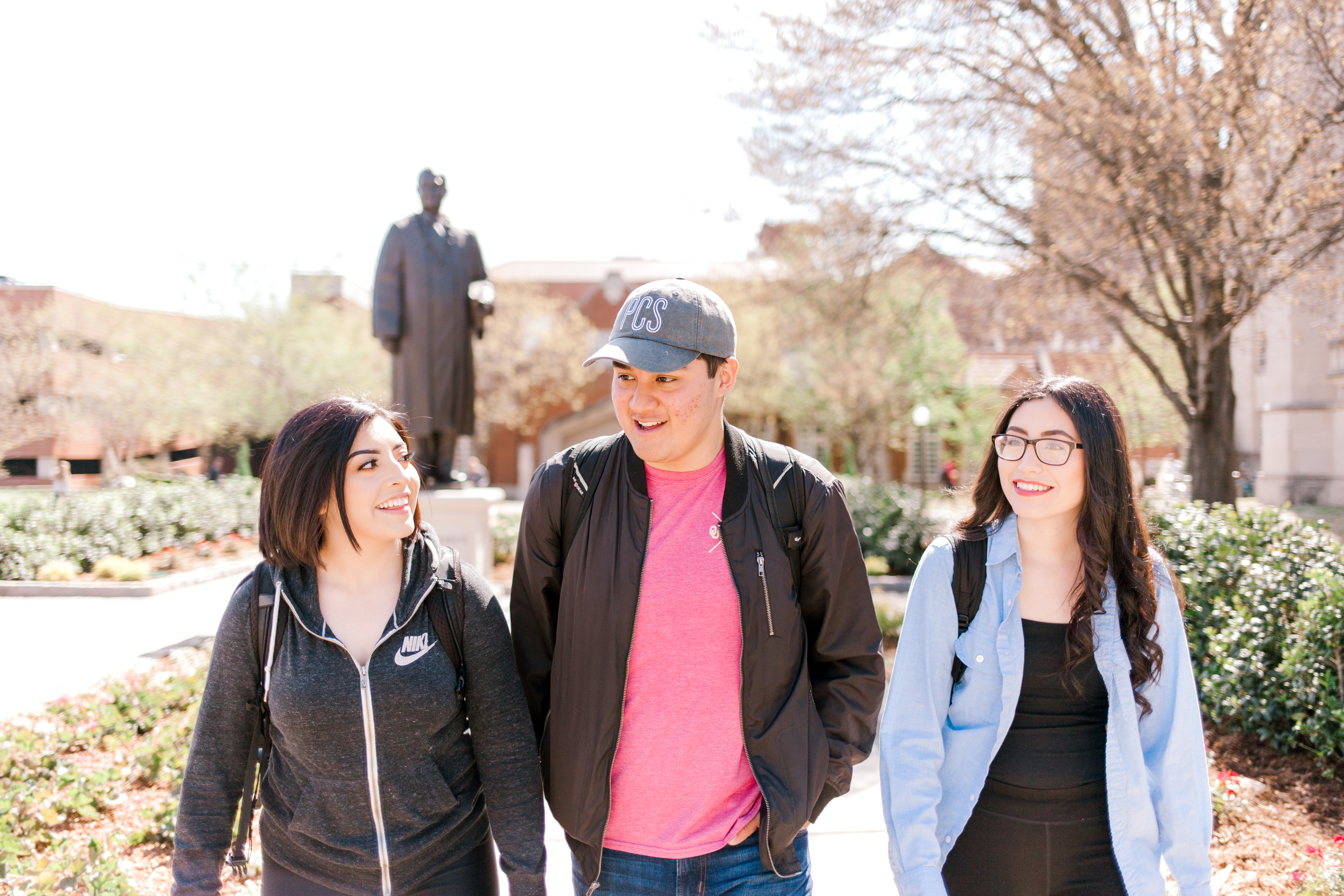 Students walking on campus