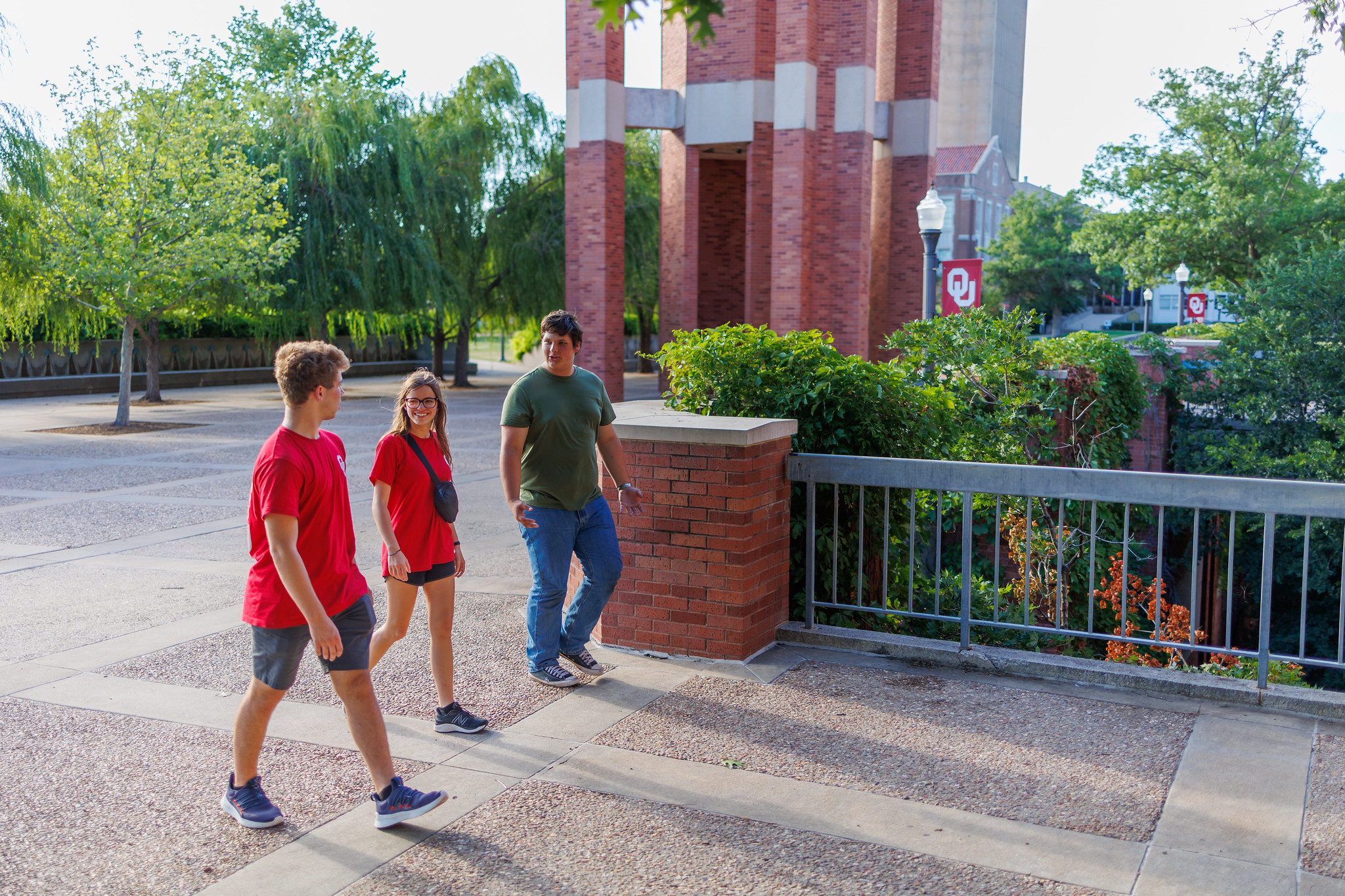 Students walking on OU campus