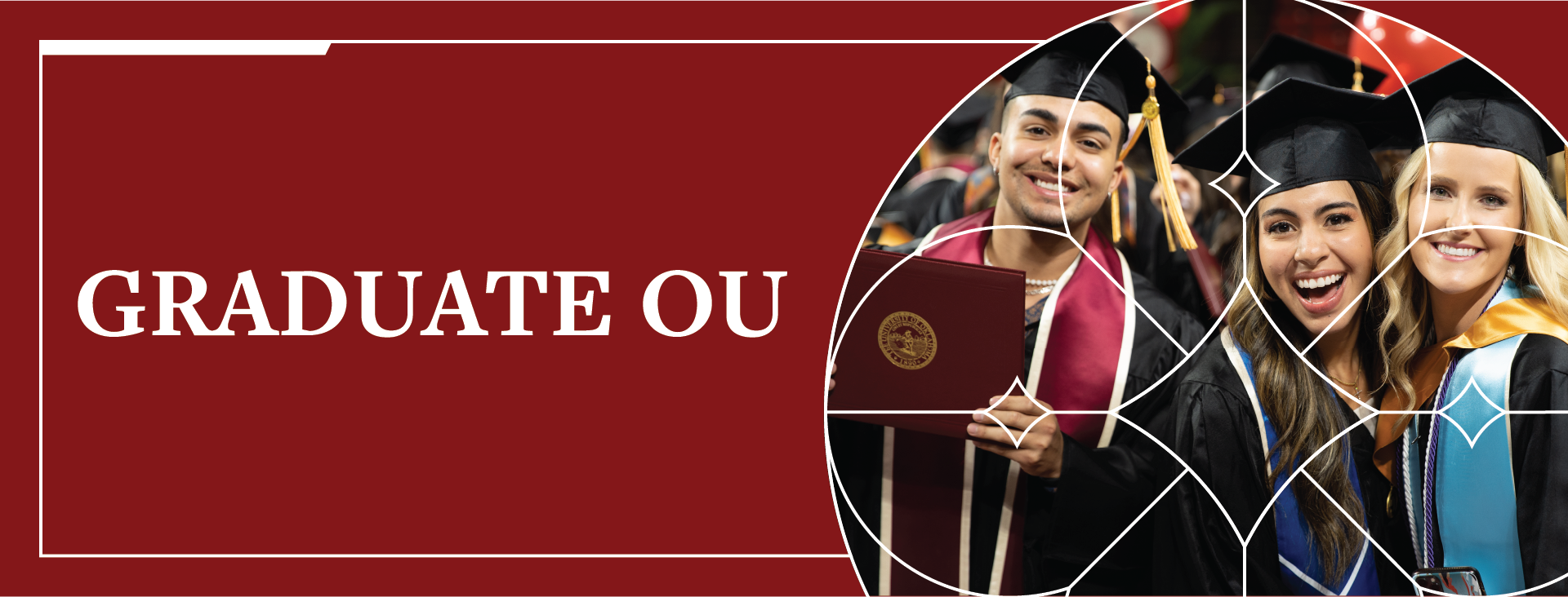 Graduate OU, University of Oklahoma graduate smiling at ceremony