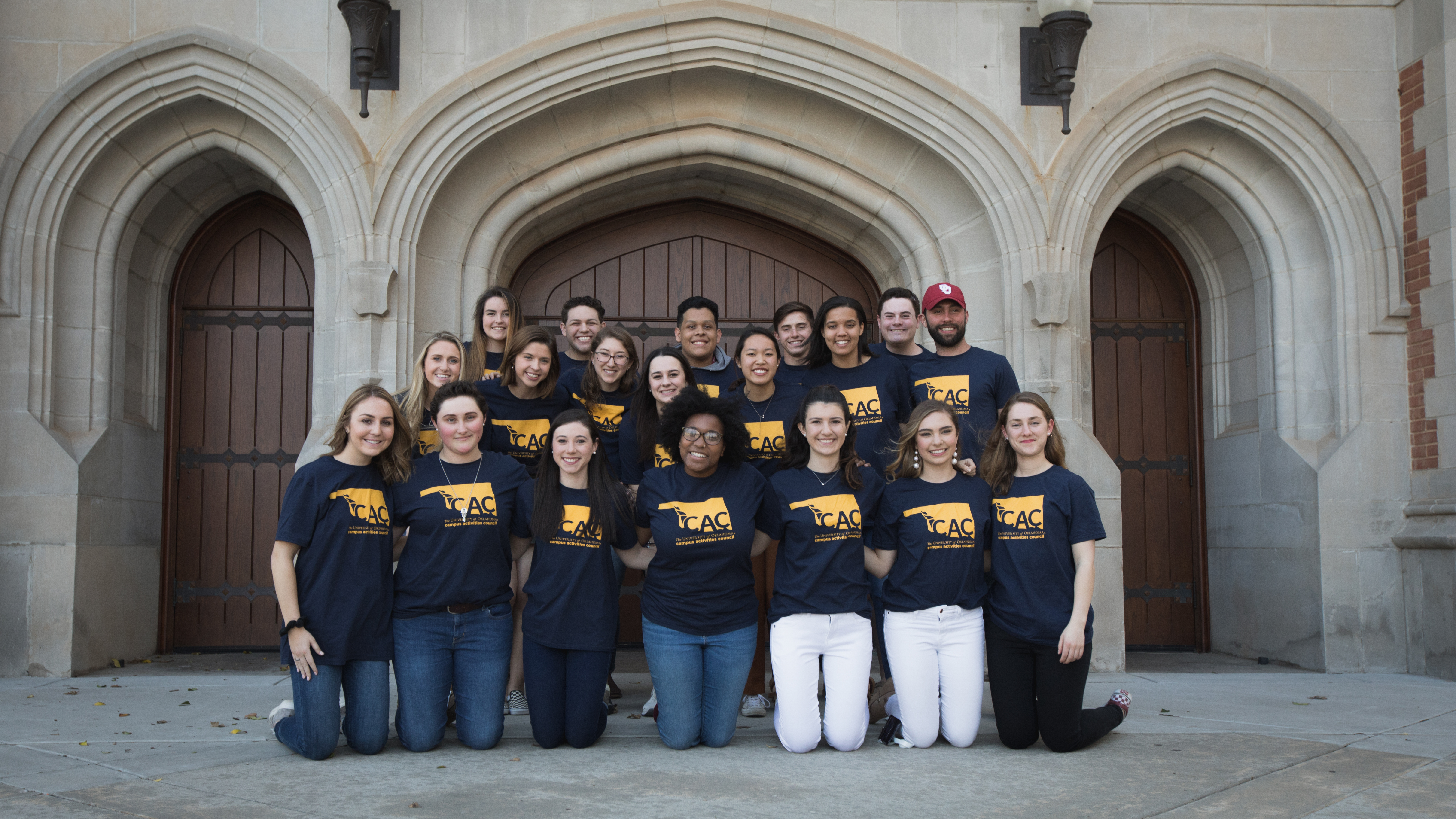 a group of students posing for a picture