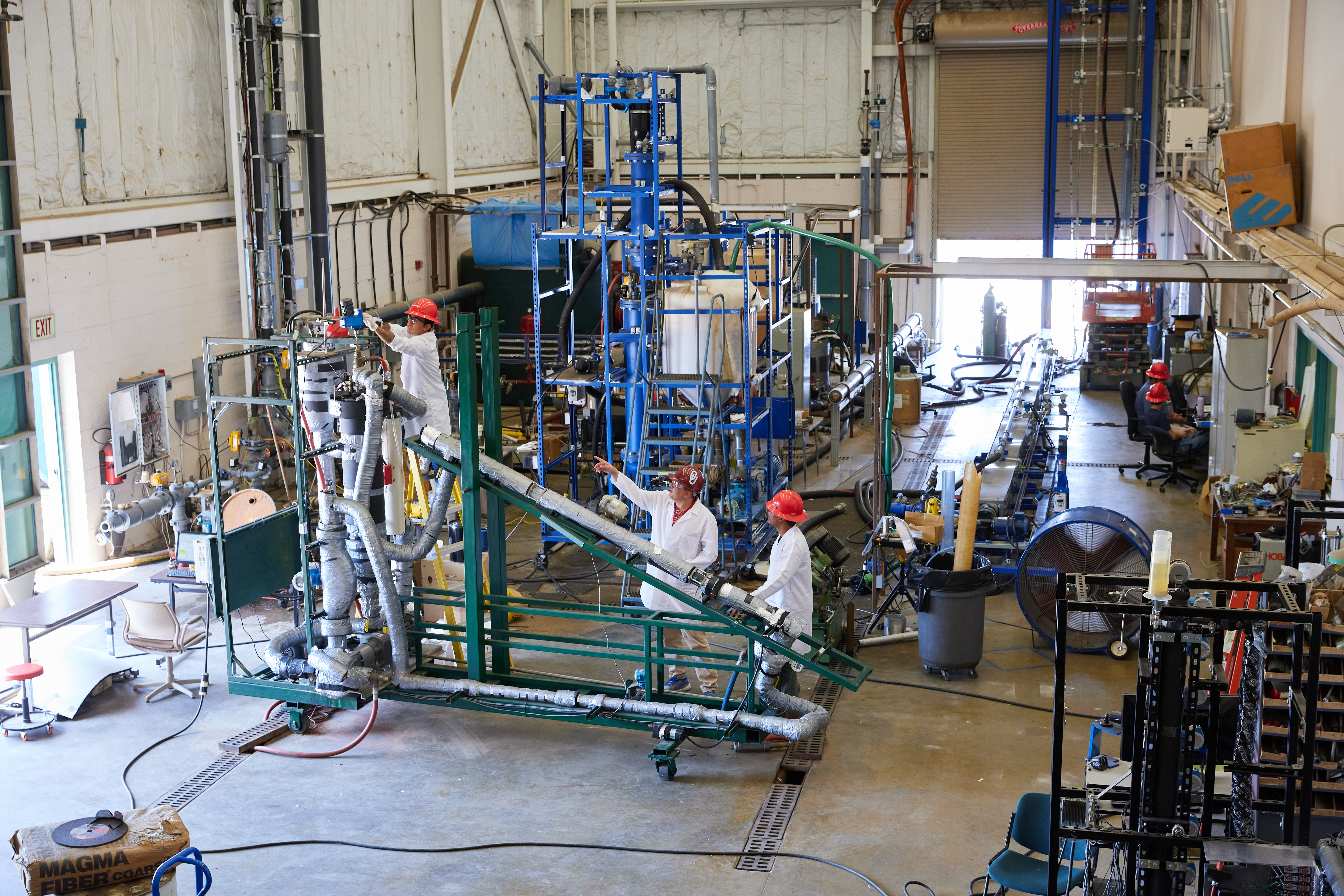 Researchers at the Well Construction Technology Center.