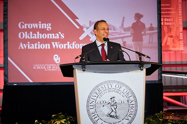 President Harroz at Aviation Announcement