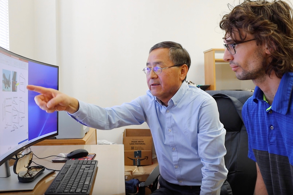 K.H. Chang, a David Ross Boyd Professor and Williams Companies Foundation Presidential Professor in the School of Aerospace and Mechanical Engineering, and John Pickrell, a senior Industrial and Systems Engineering student