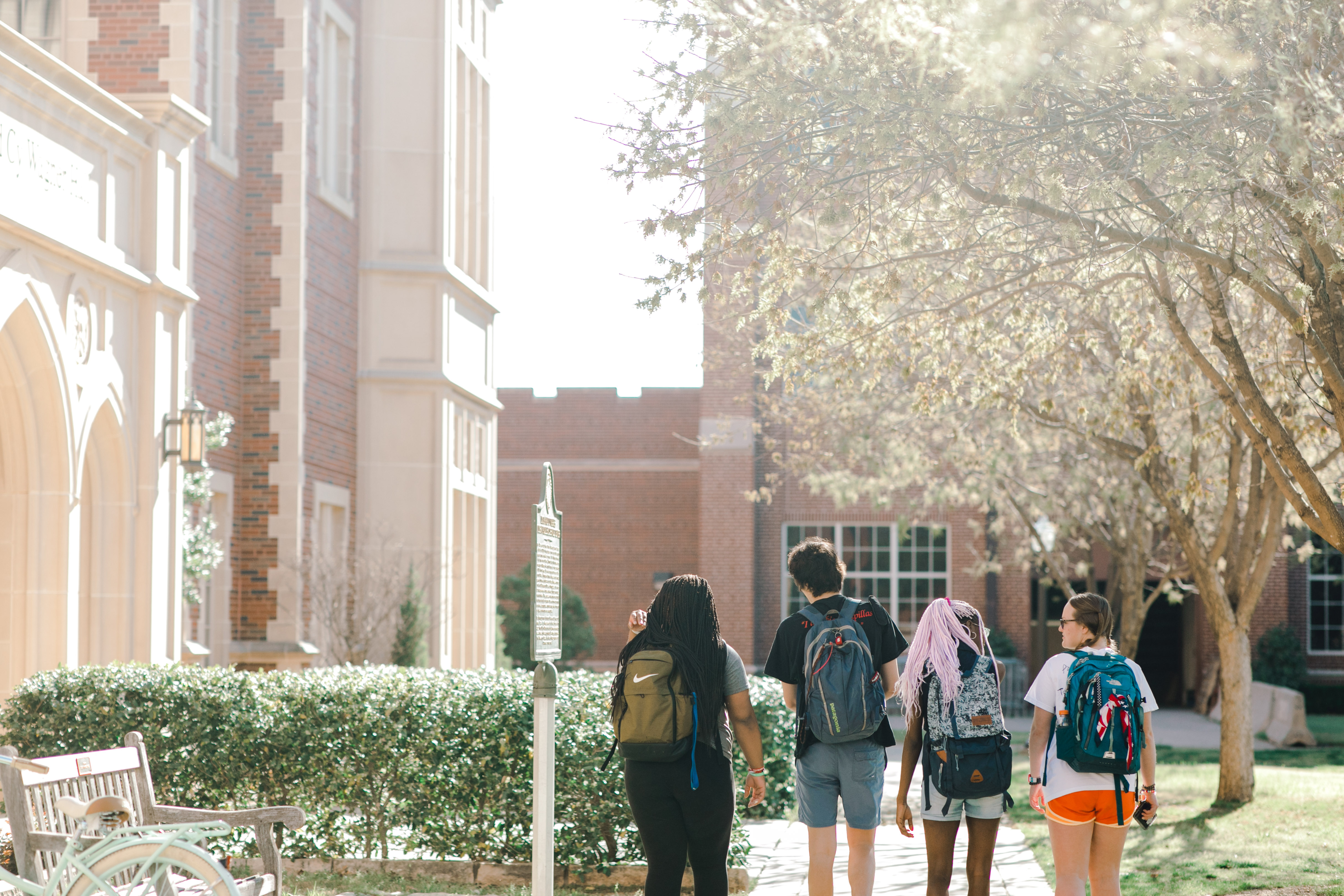 Students Walking on Campus