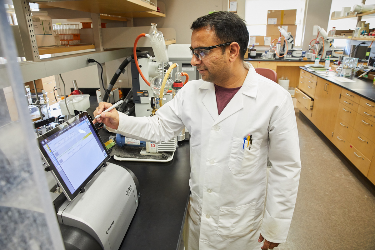 Scientist in lab at SLRC