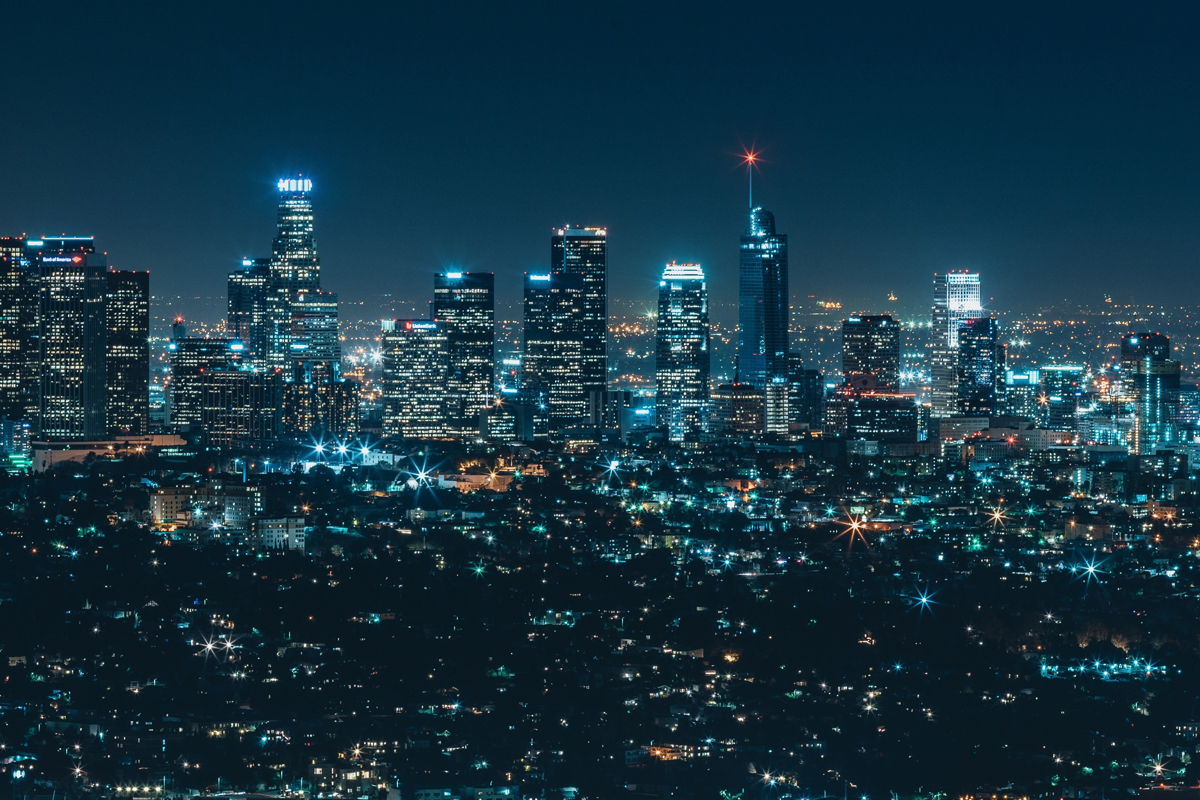 Los angeles city skyline