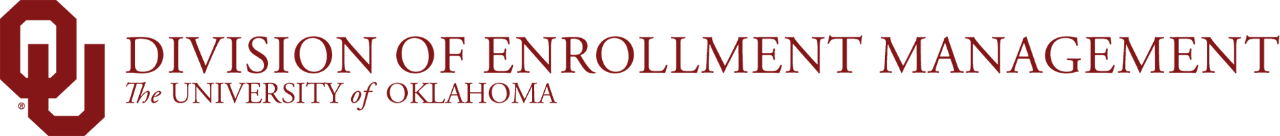 Division of Enrollment Management, The University of Oklahoma website wordmark