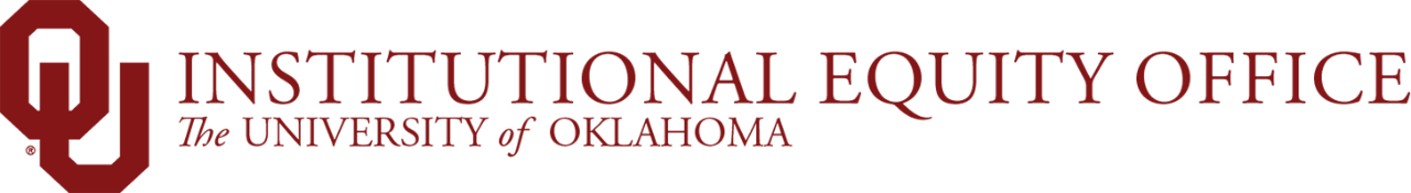 Interlocking OU, Institutional Equity Office, The University of Oklahoma website wordmark.