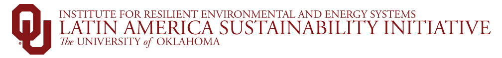 Interlocking O U, Institute for Resilient Environmental and Energy Systems, Latin American Sustainability Initiatives, The University of Oklahoma website wordmark.