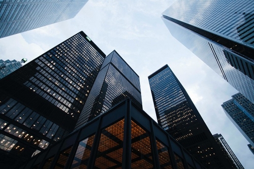 Photograph of a city skyline