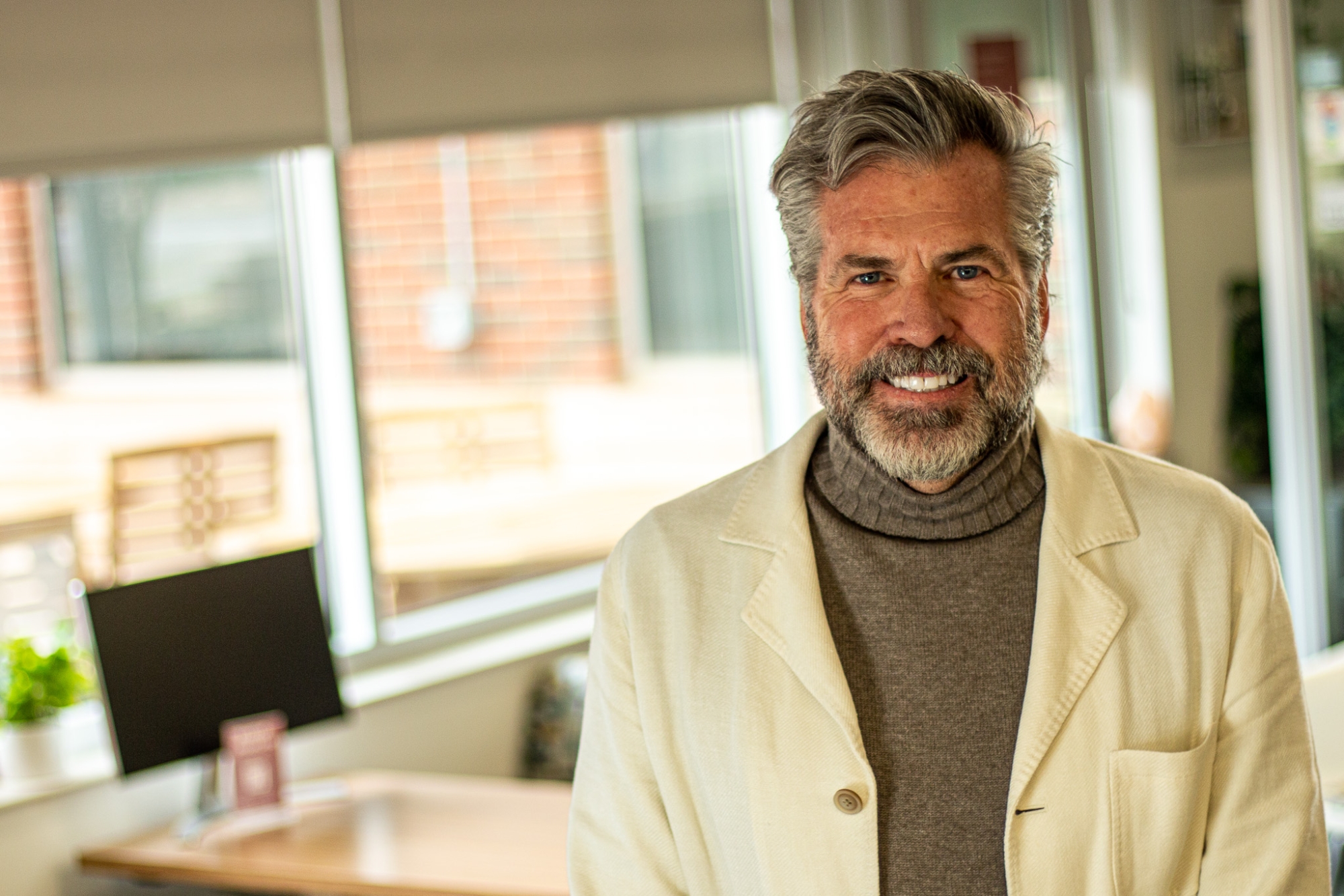 OU Entrepreneurial Law Center executive director David Kinsinger stands inside the legal clinic at the Tom Love Innovation Hub.