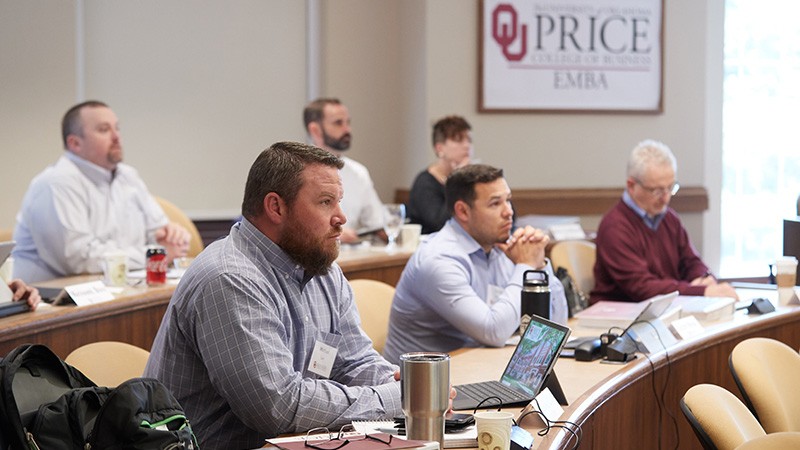 EMBA students sitting in classroom