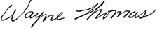 Wayne Thomas signature