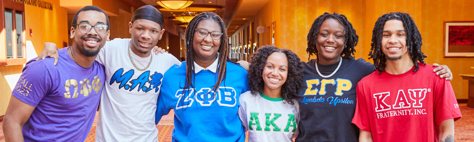 National Pan-Hellenic Council members pose for a group photo.