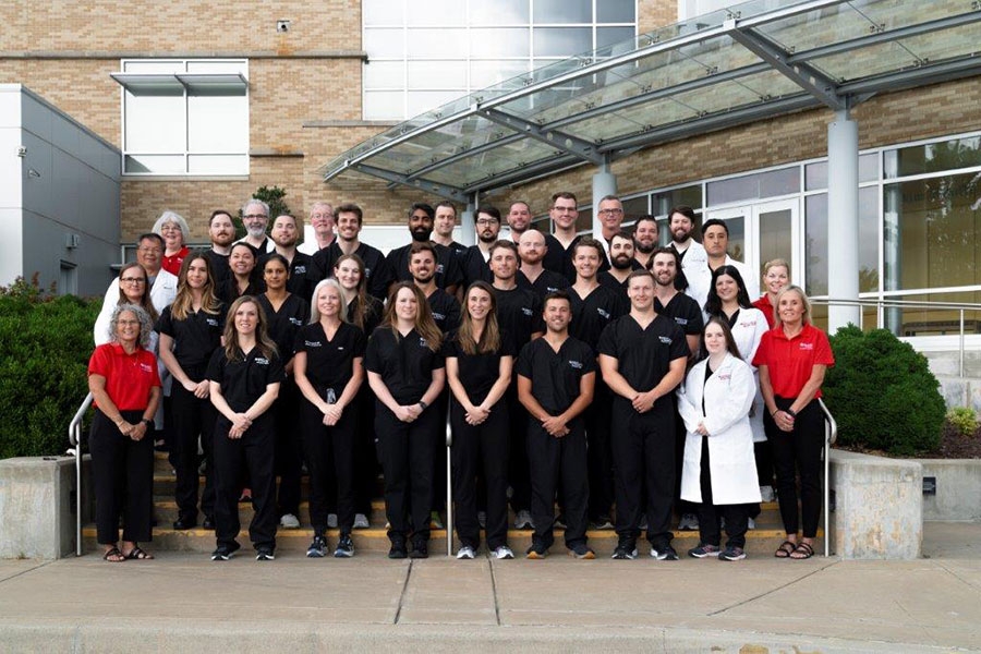 Faculty and staff posing for an OU DEM group photo.