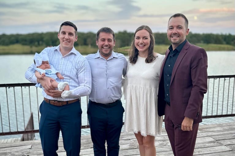 Fellows Brandon Betsch and Cory Horowitz with recent graduate Dr. Taylor Warta and Dr. Michael Dunlap, child psychiatry faculty.