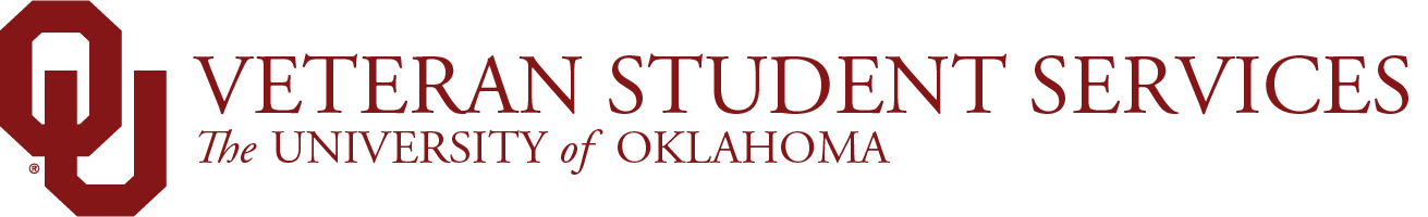 Interlocking O U, Veteran Student Services, The University of Oklahoma website wordmark.