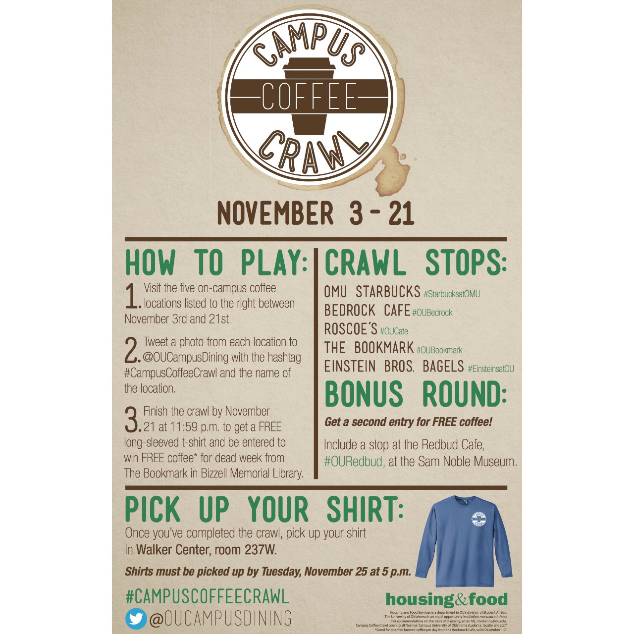 Campus Coffee Crawl poster