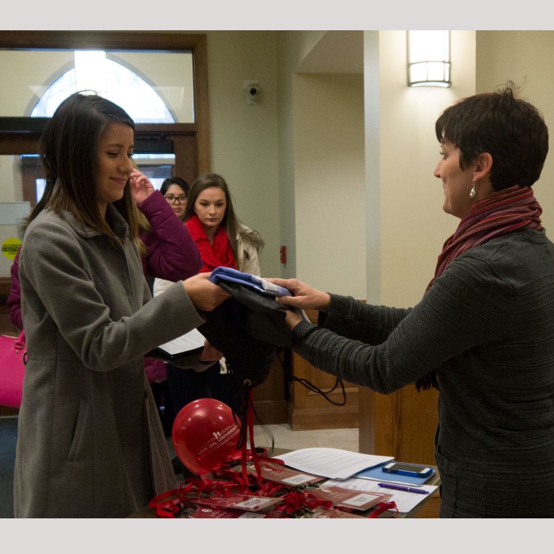 Students at the Spring 2015 iPad Rollout event