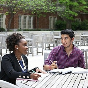 students studying