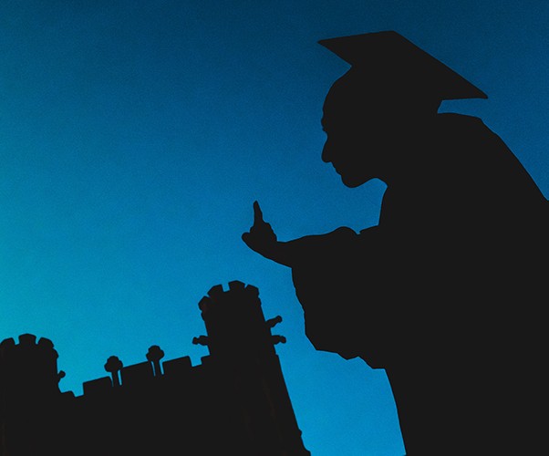 OU graduate in shadow